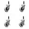 Service Caster 3 Inch Thermoplastic Wheel 7/8 Inch Expanding Stem Caster Set with 2 Brakes SCC-EX05S310-TPRS-78-2-SLB-2 - alternate 1